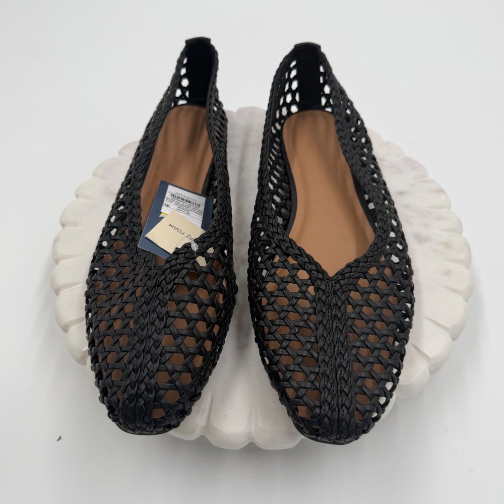 Universal Thread Gia Black Woven Ballet Flats Memory Foam Size 11 NEW - Picture 3 of 8